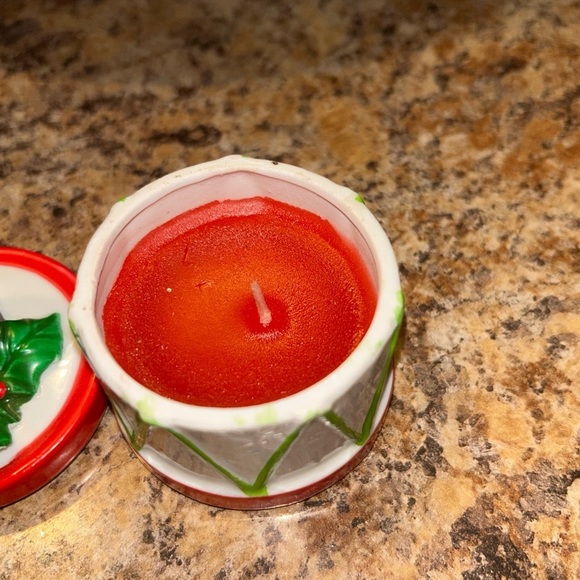 VINTAGE Woolworth Christmas Ceramic Candle
Drum Santa Claus Lid Hand Painted - Picture 6 of 10